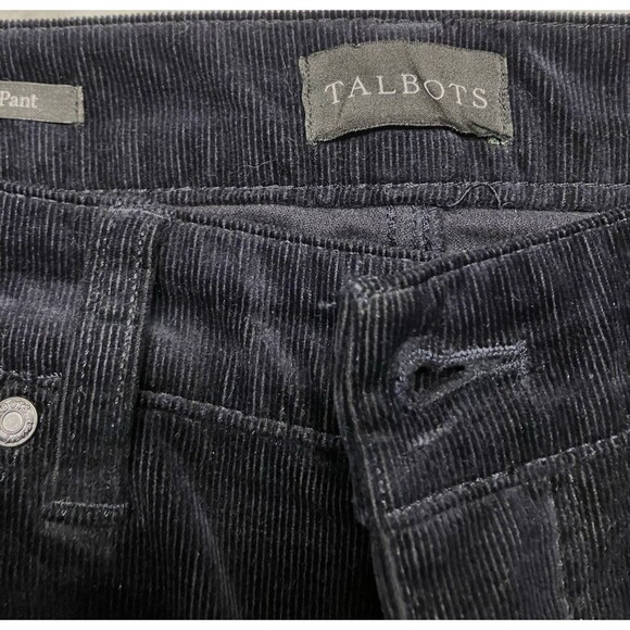 Talbots Petites Womens 6P Dark Blue Straight Leg Corduroys NWOT - Picture 2 of 8